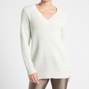 Athleta Teton V-Neck Chunky Sweater - Dove